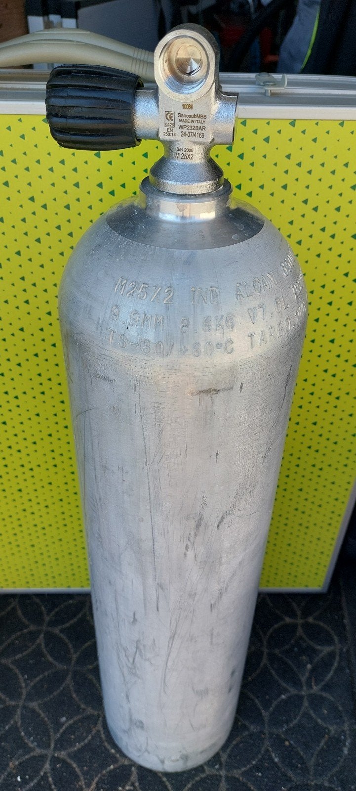 Bouteille de plongée en aluminium 7l, Sports nautiques & Bateaux, Plongée, Enlèvement, Bouteille de plongée