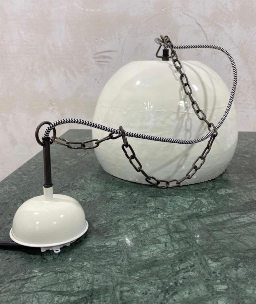 NIEUWE DESIGN HANGLAMP van Pole to Pole Faberge wit KORTING, Enlèvement ou Envoi, Neuf, E27 (grand), Autres types