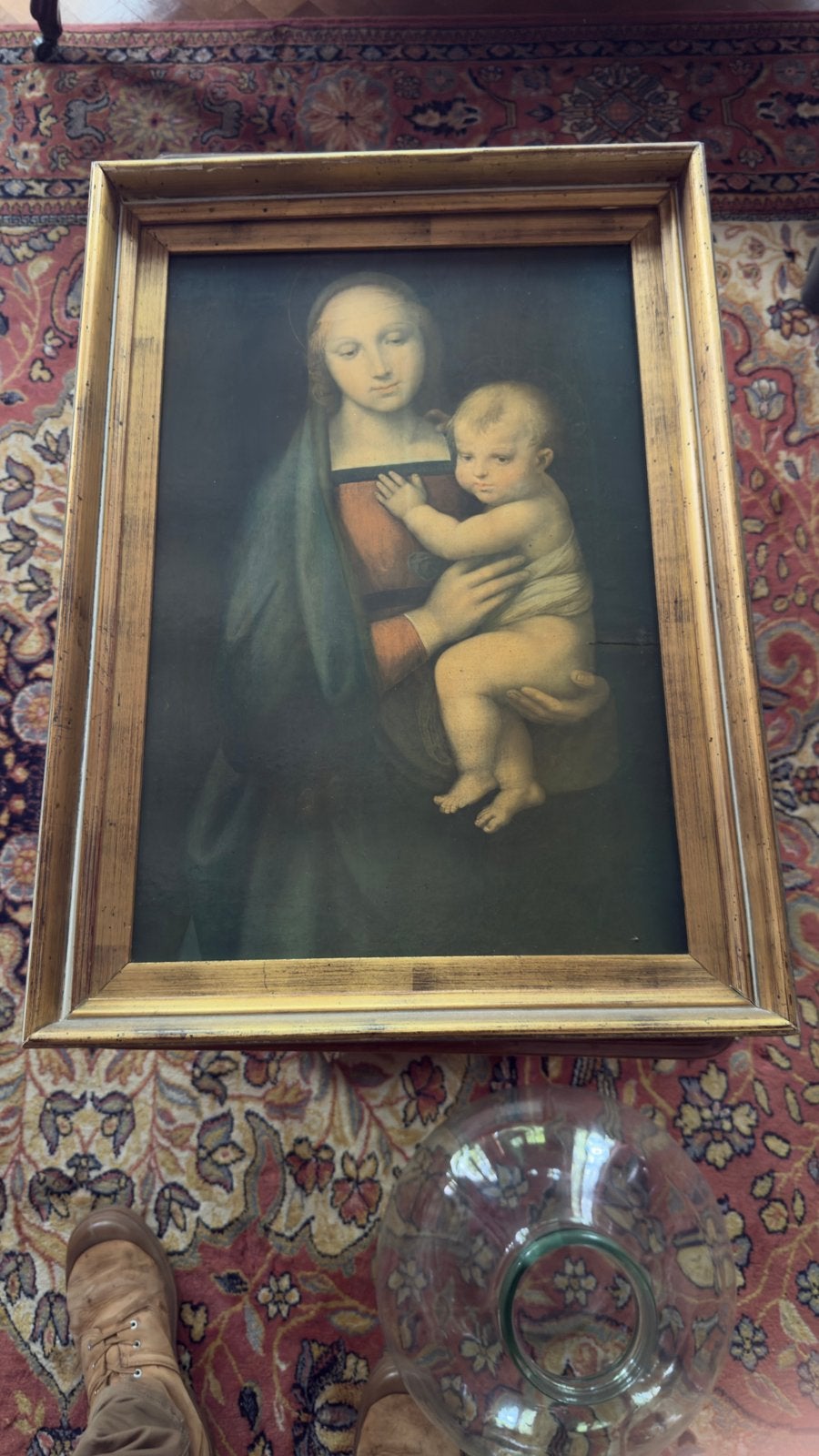 Cadre la vierge a l enfant 46 x 62 cm, Enlèvement