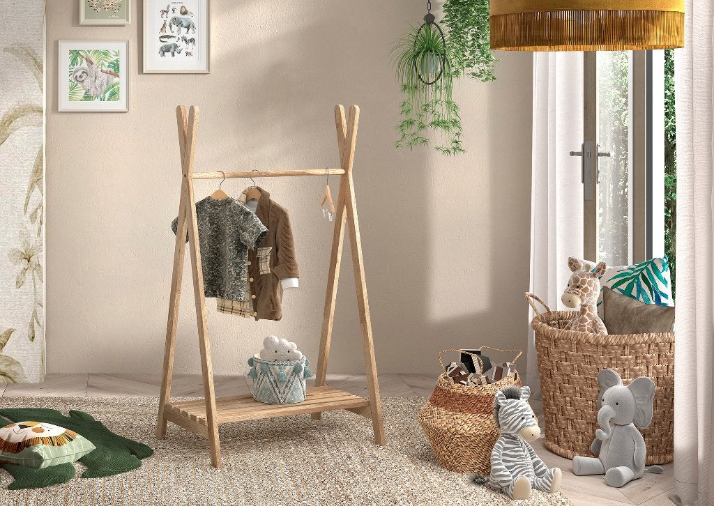 PORTE-VÊTEMENTS EN CHÊNE NATUREL, Enlèvement, Neuf