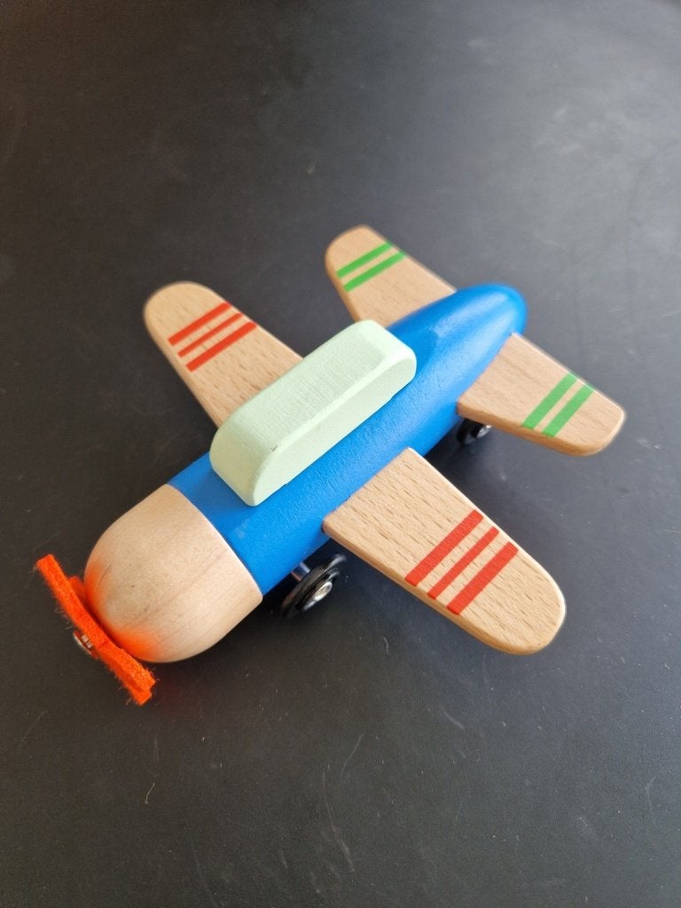 houten vliegtuigje Hema, Kinderen en Baby's, Ophalen of Verzenden, Nieuw, Duw- of Trekspeelgoed