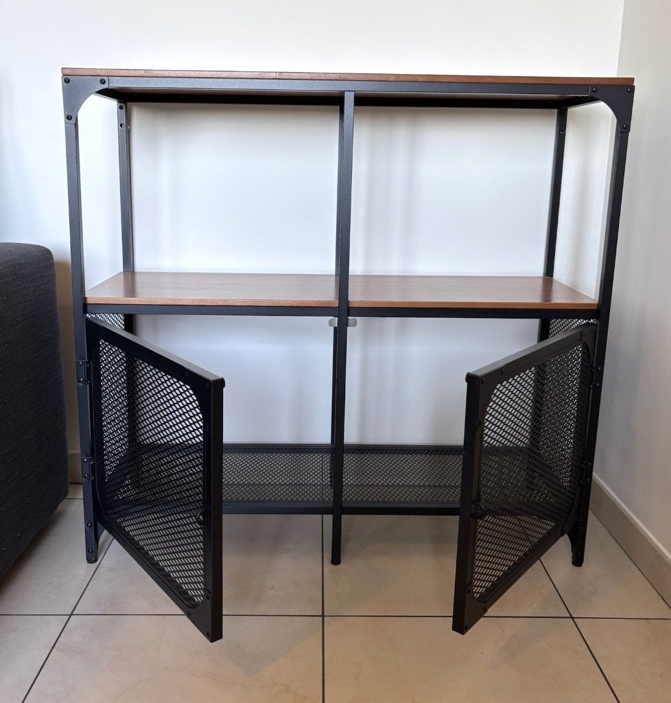 IKEA FJÄLLBO rek / kast – industrieel, Ophalen, Grenenhout, Gebruikt, 50 tot 100 cm
