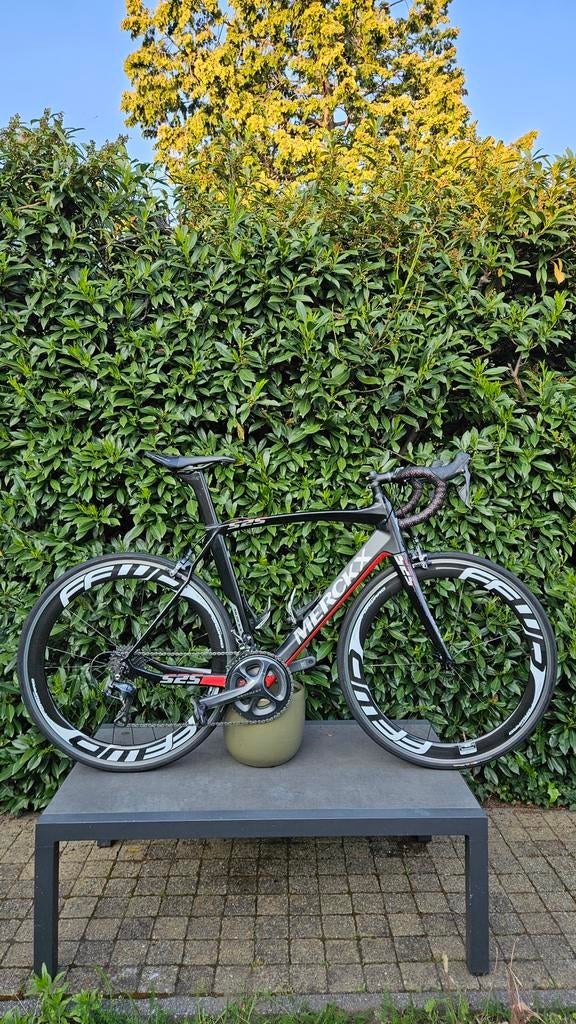 Eddy Merckx EM525 aerocarbon + 2 wielsets voor zomer/ winter, Gebruikt, Velgrem, Meer dan 20 versnellingen, 53 tot 57 cm