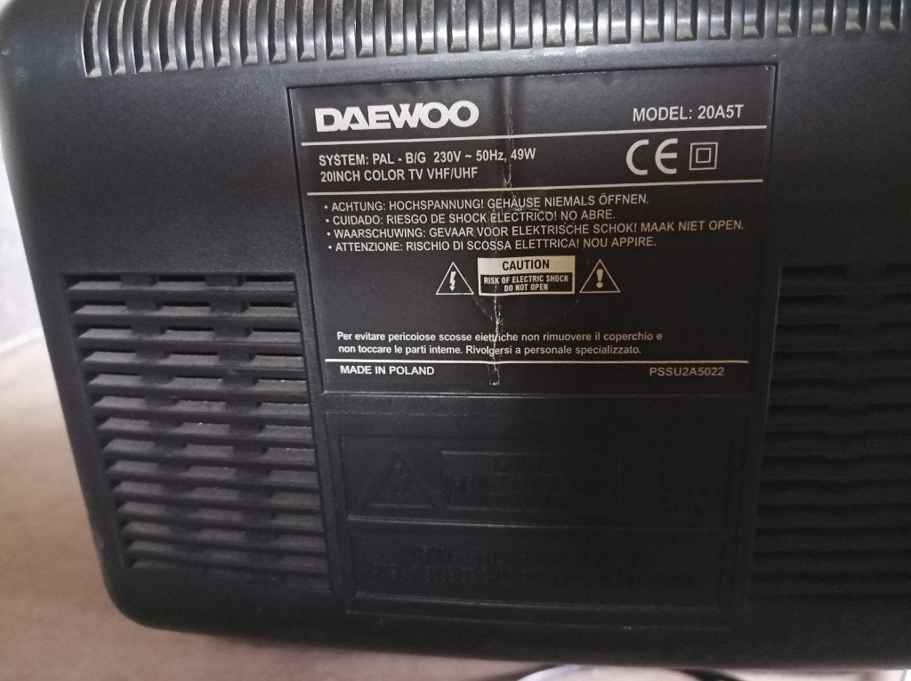 TV retro, TV, Hi-fi & Vidéo, Enlèvement, Utilisé, 40 à 60 cm, Daewoo