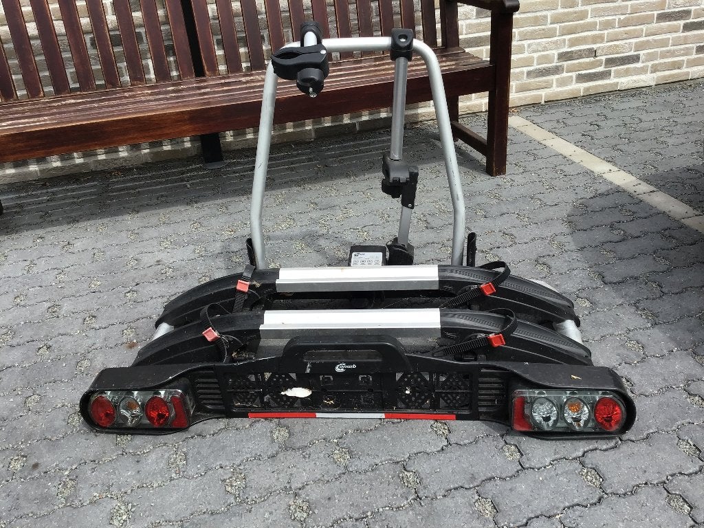 Fietsendrager voor 2 elektrische fietsen, Ophalen, Zo goed als nieuw, 2 fietsen, Trekhaakdrager