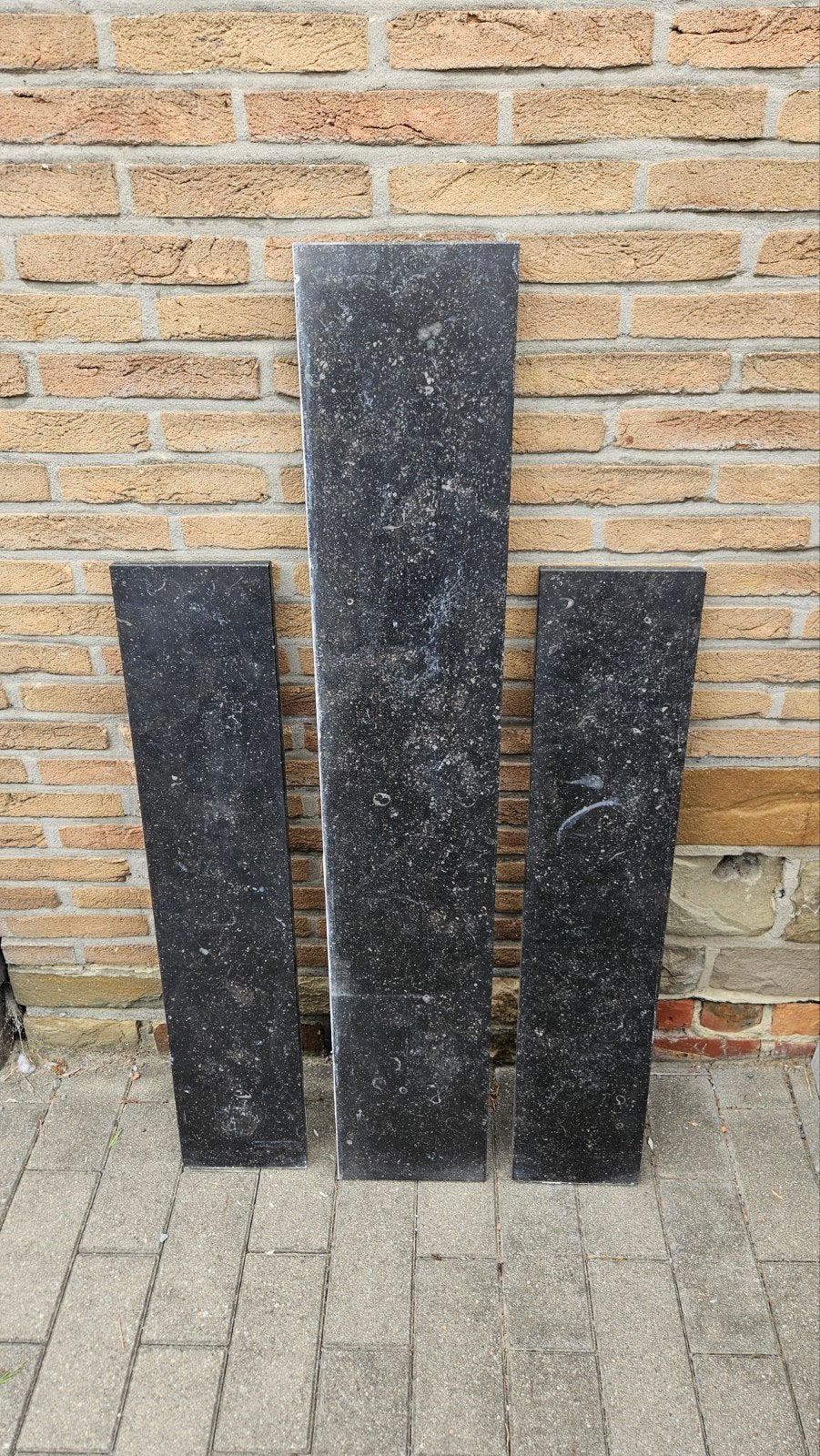 Lot de 3 appuis de fenêtre en pierre naturelle noire (type p, Bricolage & Construction, Enlèvement, Comme neuf