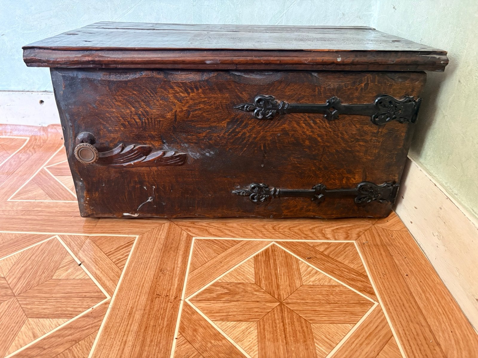 Coffre ancien, Enlèvement, Utilisé, Chêne