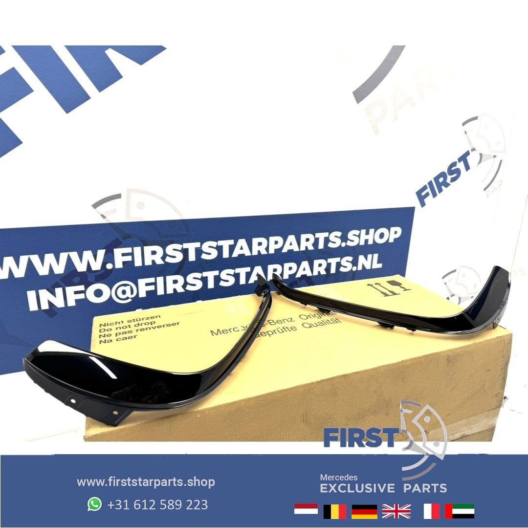 W213 E63 AMG VOORBUMPER AERO SPLITTER LINKS of RECHTS 2016-2, Gebruikt, Voor, Ophalen of Verzenden, -
