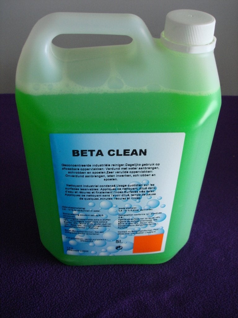 Industriële reiniger Beta Clean 5 L. geschikt voor de horeca, Maison & Meubles, Produits de nettoyage, Enlèvement, Produit de nettoyage