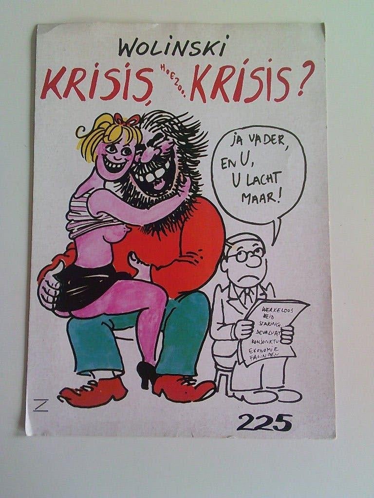 Karton Wolinski ., Verzamelen, Stripfiguren, Ophalen of Verzenden