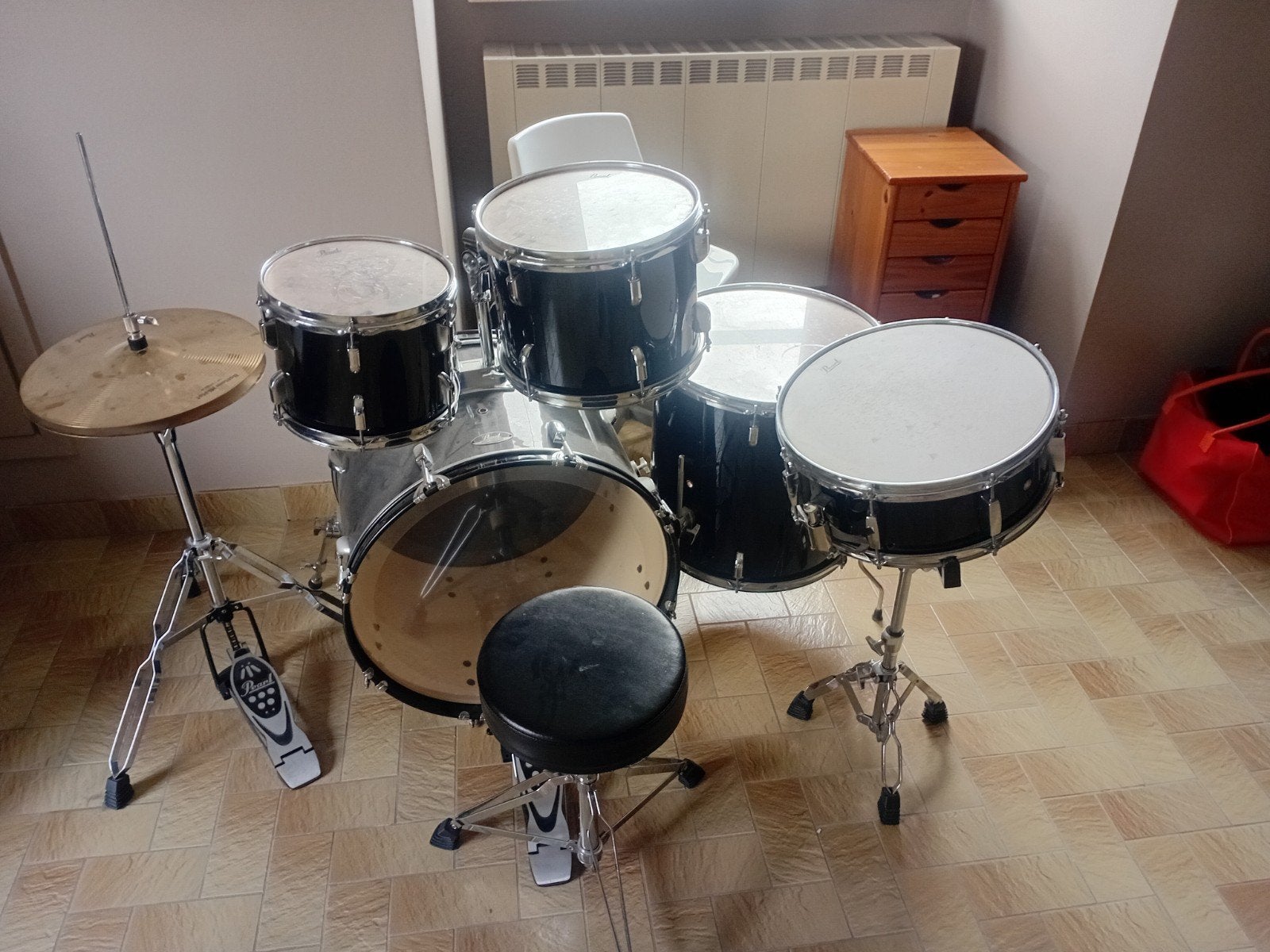 Drumstel Pearl, Muziek en Instrumenten, Drumstellen en Slagwerk, Ophalen, Gebruikt, Pearl