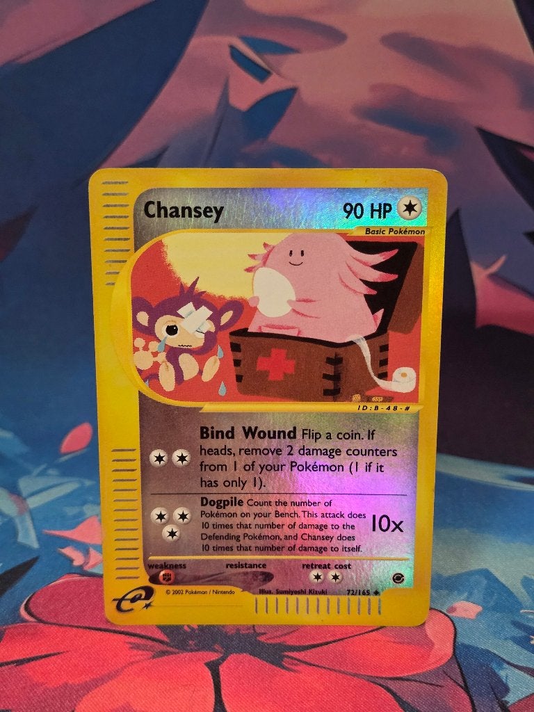 Pokémon Chansey Reverse Holo 72/165 – Expedition Base Set, Ophalen of Verzenden