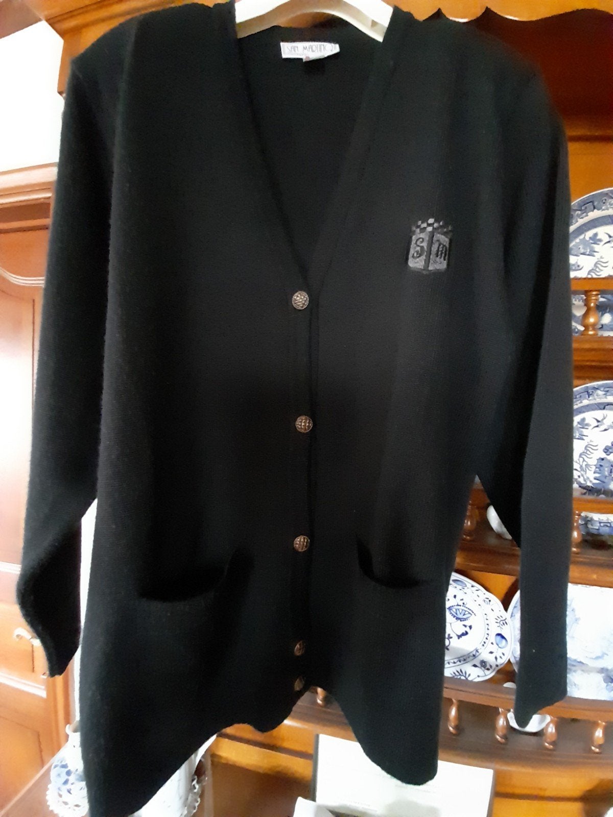 Mooie gilet, dames, zwart, perfecte staat, warme , maat 48, San Martino, Ophalen of Verzenden, Zo goed als nieuw, Zwart