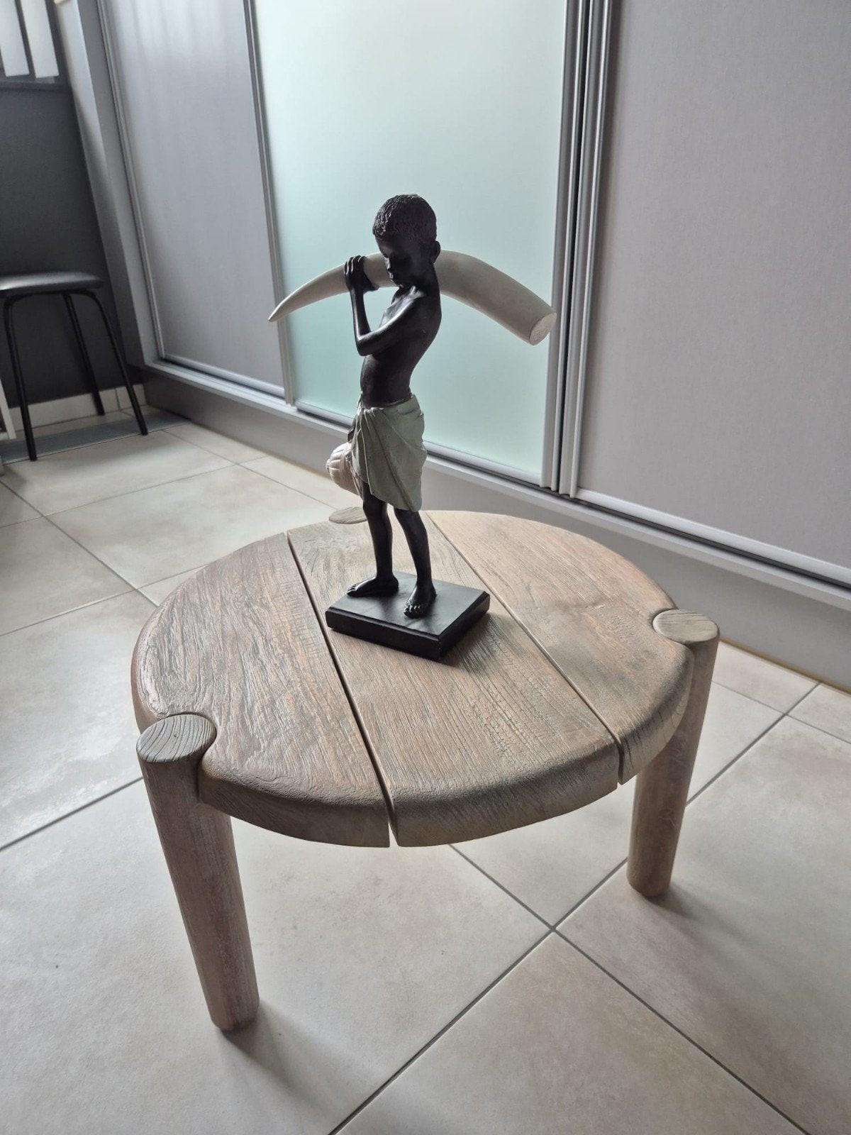 Salontafel Ensemble, Maison & Meubles, Tables | Tables de salon, Rond, Comme neuf, Enlèvement, Chêne