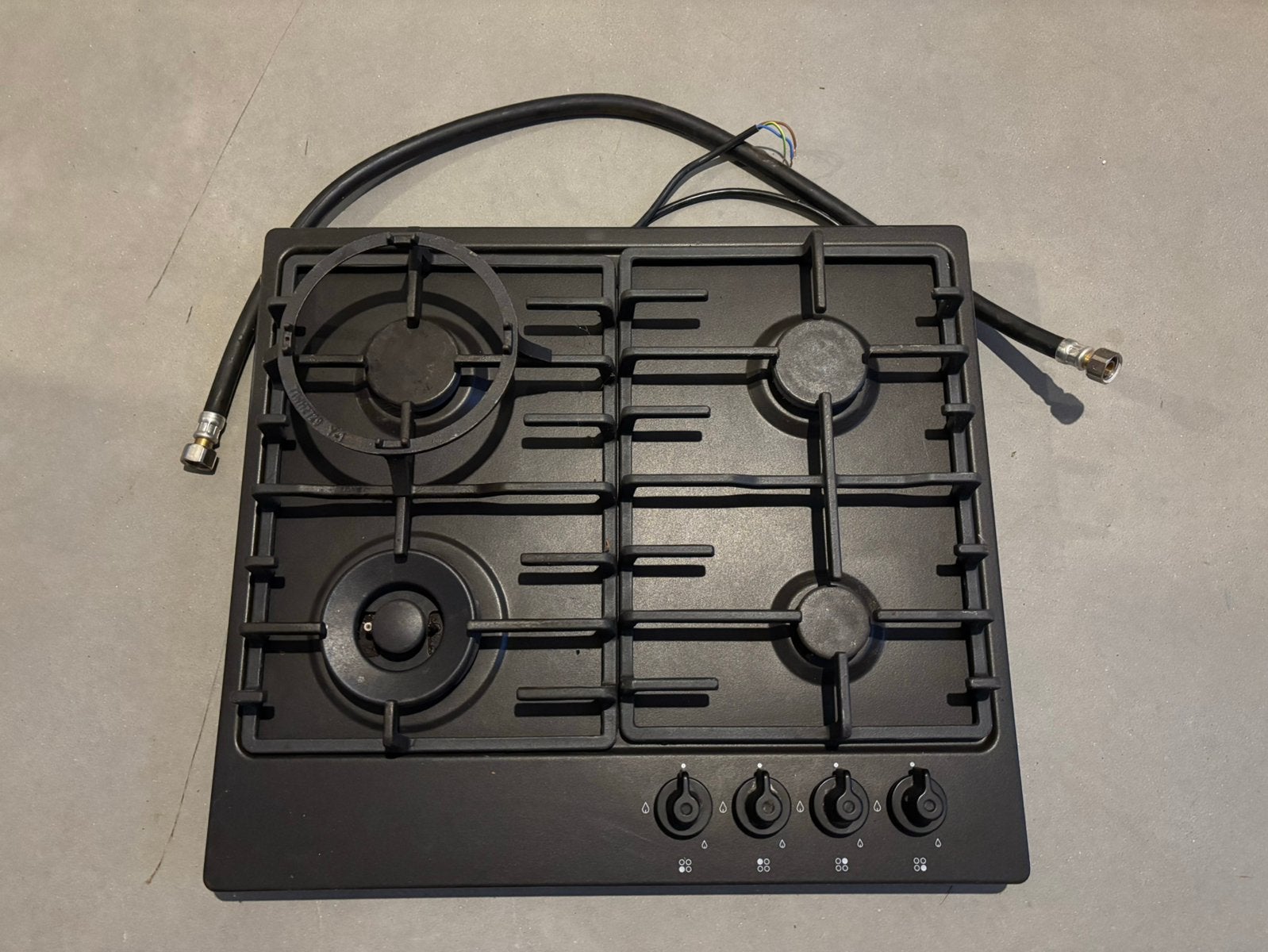Table de cuisson gaz IKEA noir avec accessoires, Electroménager, Tables de cuisson, Enlèvement, Utilisé, Gaz