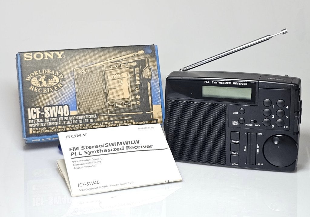 Récepteur synthétique Sony ICF-SW40 FM stéréo/SW/MW/LW PLL, Enlèvement ou Envoi, Utilisé, Analogique