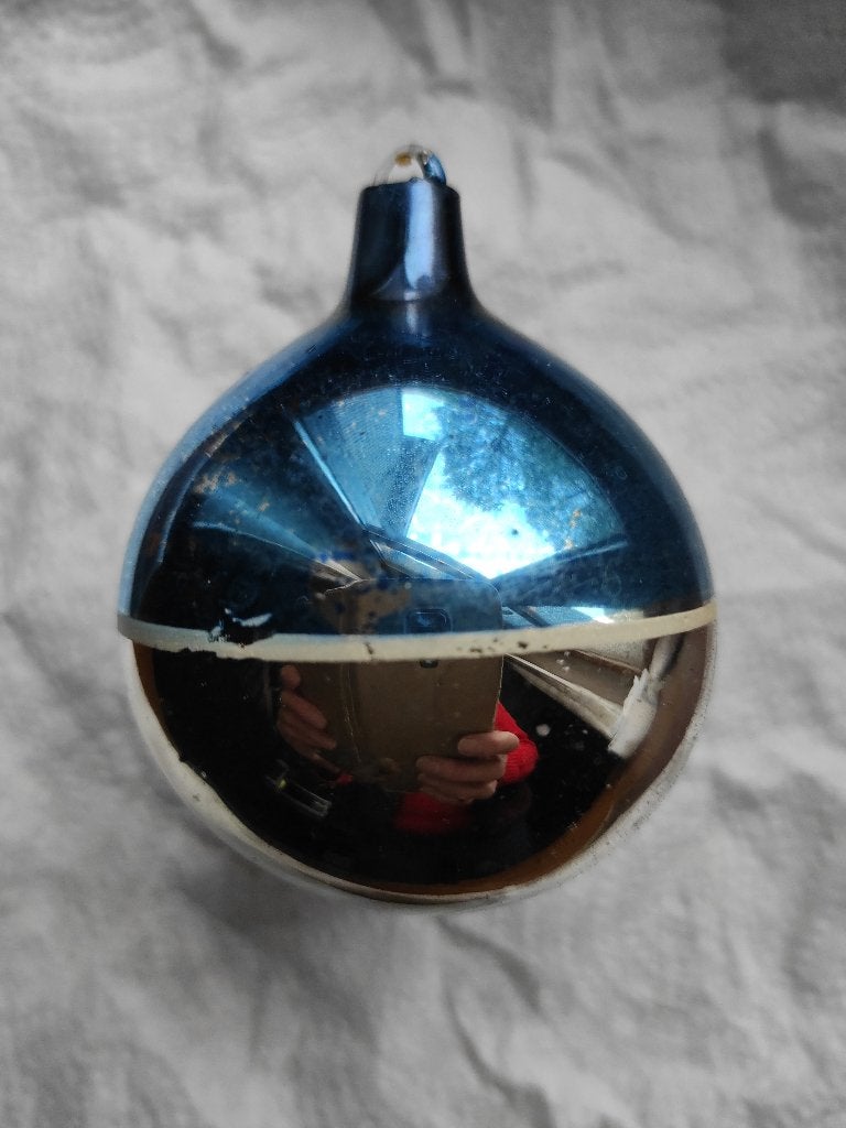 Ajeko kerstbal, blauw/zilver, Diversen, Ophalen
