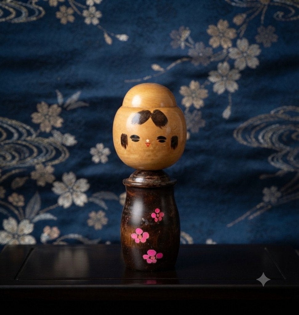 Leuke vintage Kokeshi, Hout, 20 cm, Verzenden, Japan