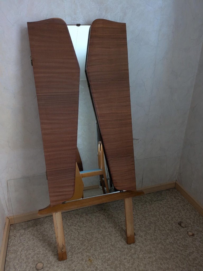 antieke kapspiegel uit 3 delen, Ophalen, Overige vormen, 50 tot 100 cm, Minder dan 100 cm