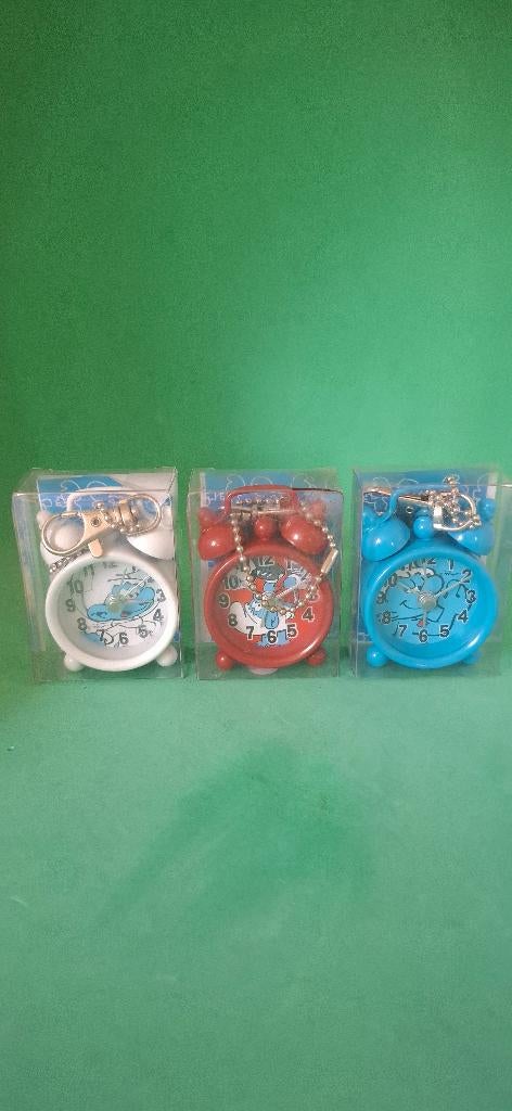 Smurf mini wekker aan sleutelhanger per stuk, Verzamelen, Smurfen, Ophalen of Verzenden, Nieuw, Overige Smurfen, Gebruiksvoorwerp