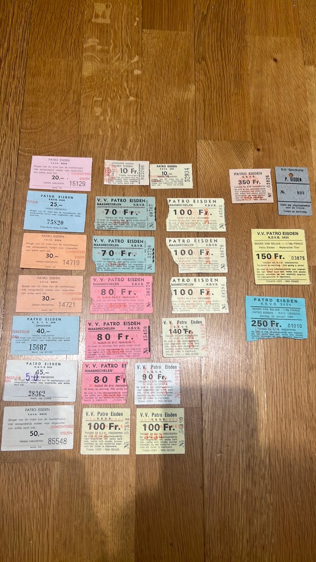 24 oude Patro Eisden kaartjes tickets, Verzenden, Gebruikt, Overige typen