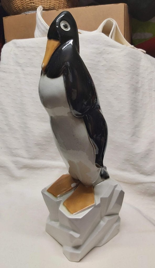 Vintage Geo Condé Pinguïn Keramiek Beeld (+/- 1925), Antiquités & Art, Antiquités | Céramique & Poterie, Enlèvement ou Envoi