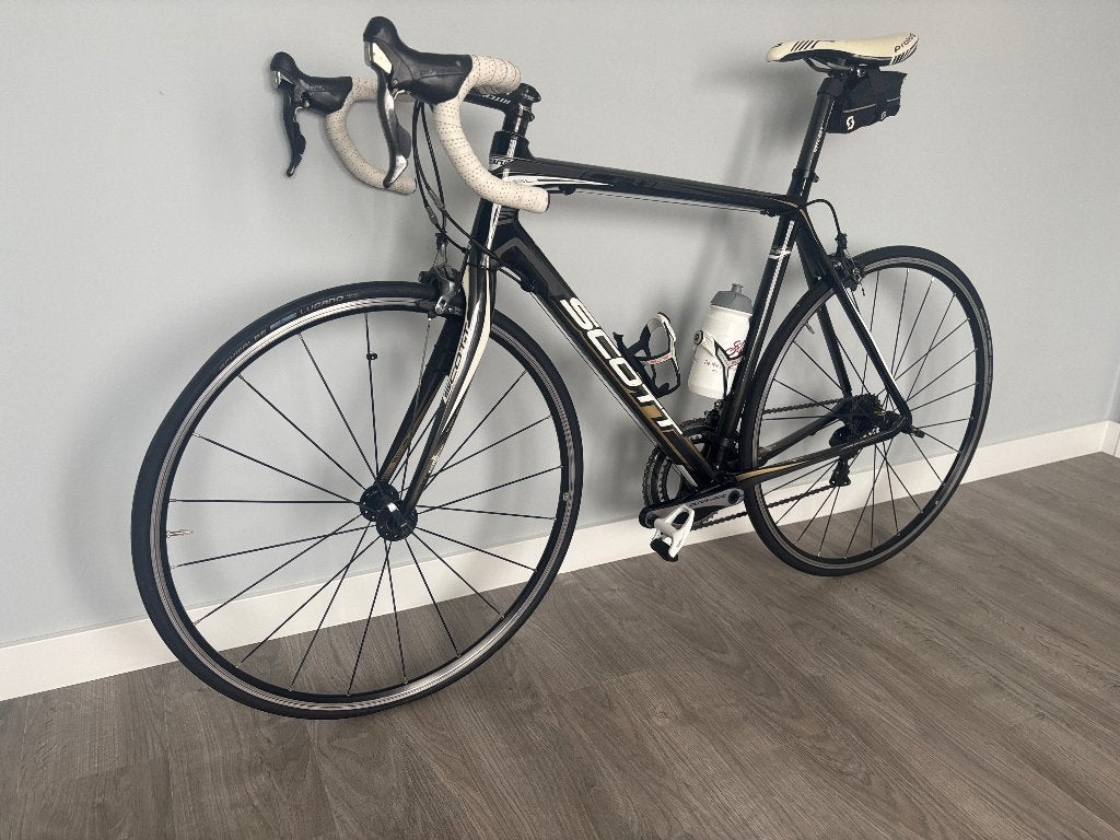 koersfiets scott full carbon volledige groepset van dura ace, Fietsen en Brommers, Ophalen, 28 inch, Zo goed als nieuw, 15 tot 20 versnellingen