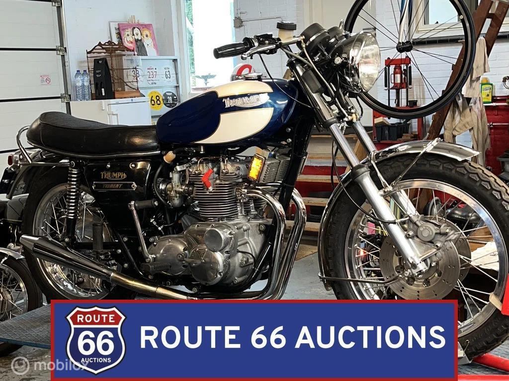 Triumph Trident T150V | 1974 | Route 66 Auctions, Auto's, Oldtimers, Triumph, Zwart, Bedrijf, Handgeschakeld