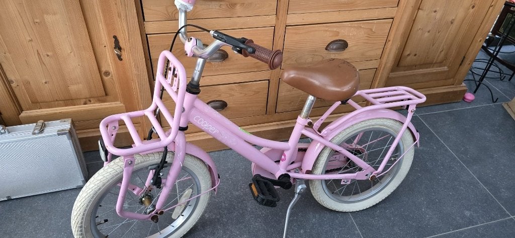 fiets meisjes 16 inch, Fietsen en Brommers, Ophalen, Gebruikt, Cooper, Schijfrem