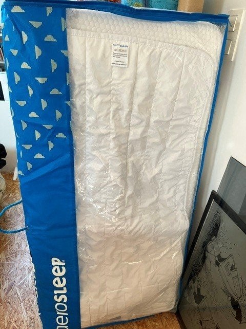Aerosleep Evolution + matrasbeschermer, Ophalen, Gebruikt, Jongetje of Meisje, Wit