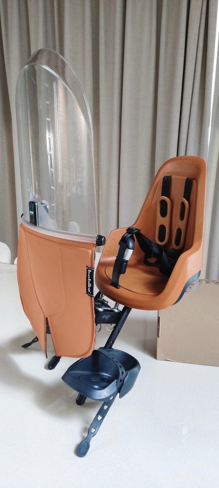 Siège vélo enfant Bobike Exclusive Mini + pare-brise – très, Enlèvement, Repose-pieds