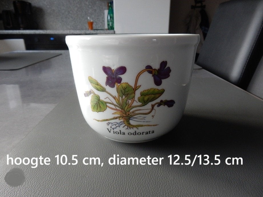 nr.154 - Twee bloempotjes viola, Tuin en Terras, Ophalen, Rond, Steen