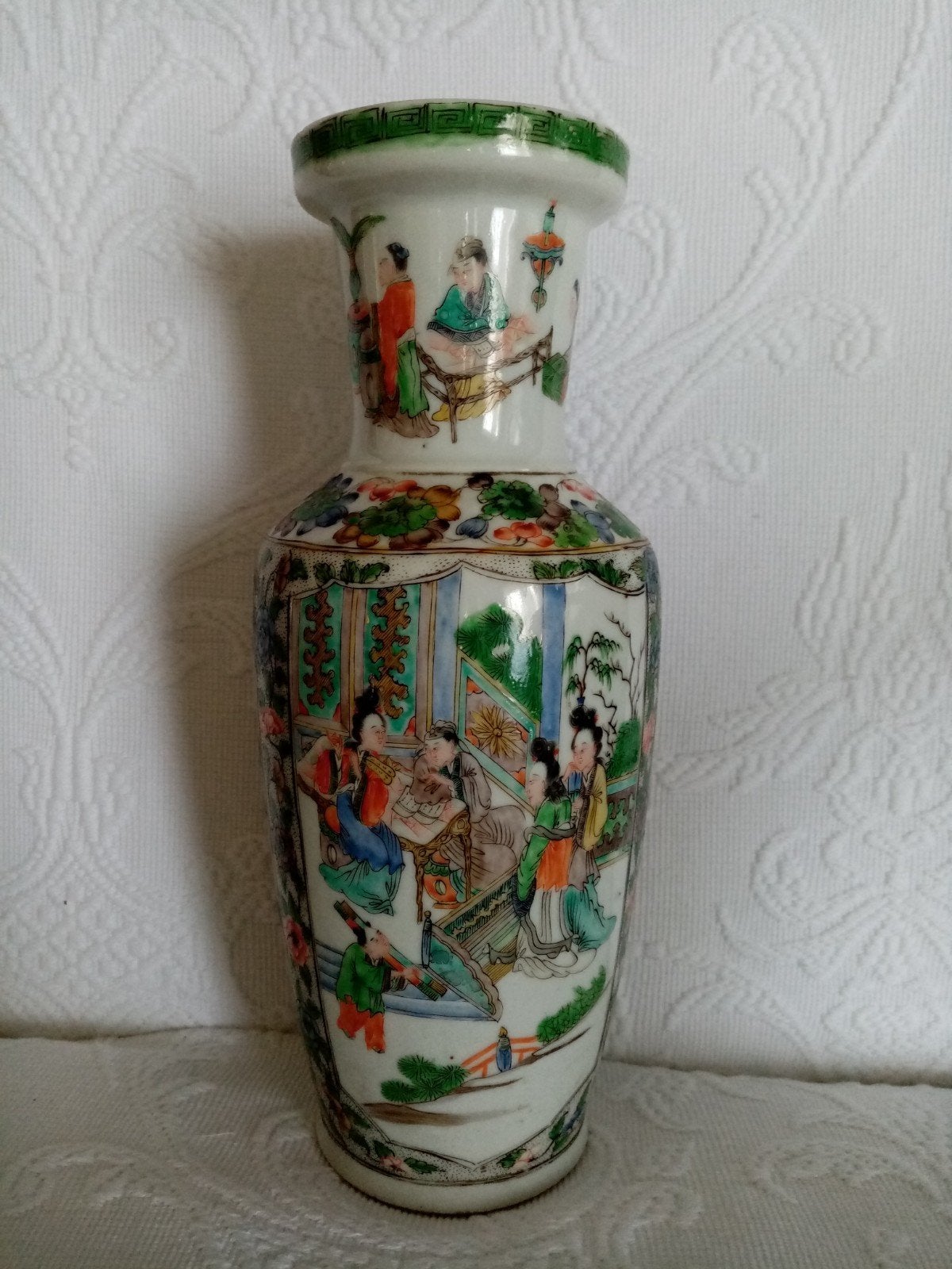 Chinese porseleinen vaas eind 19e eeuw 25cm, Ophalen of Verzenden