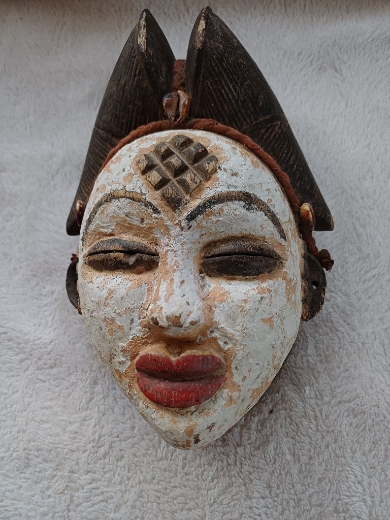 Masque africain Gabon, Antiquités & Art, Art | Sculptures & Bois, Afrique, Bois, Masque, Enlèvement