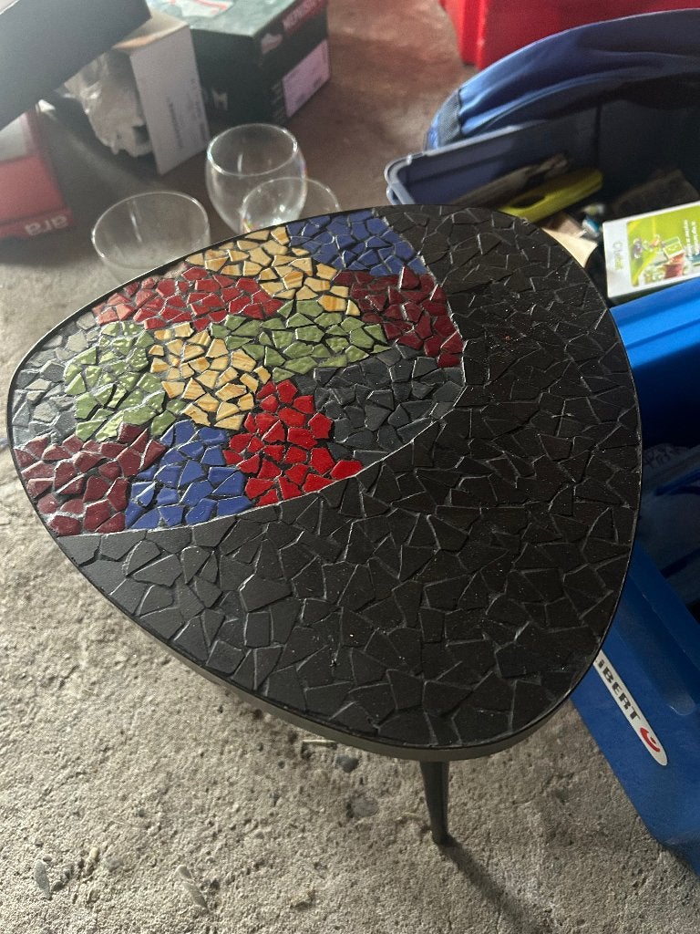 Mozaïek tafeltje, Ophalen, Minder dan 55 cm, Zo goed als nieuw, Ovaal