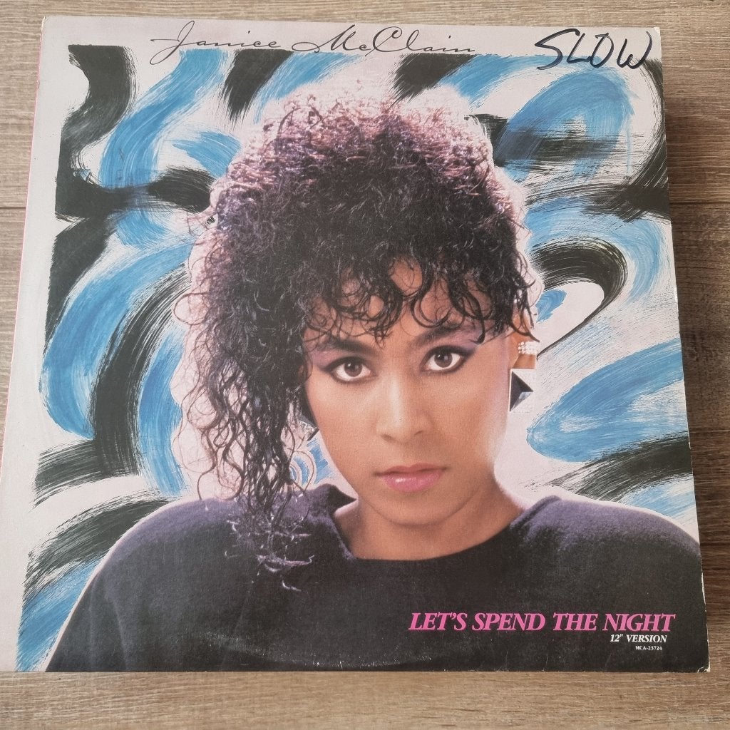 12" Janice McClain – Let's Spend The Night, Cd's en Dvd's, Ophalen of Verzenden, Gebruikt, 12 inch, R&B en Soul