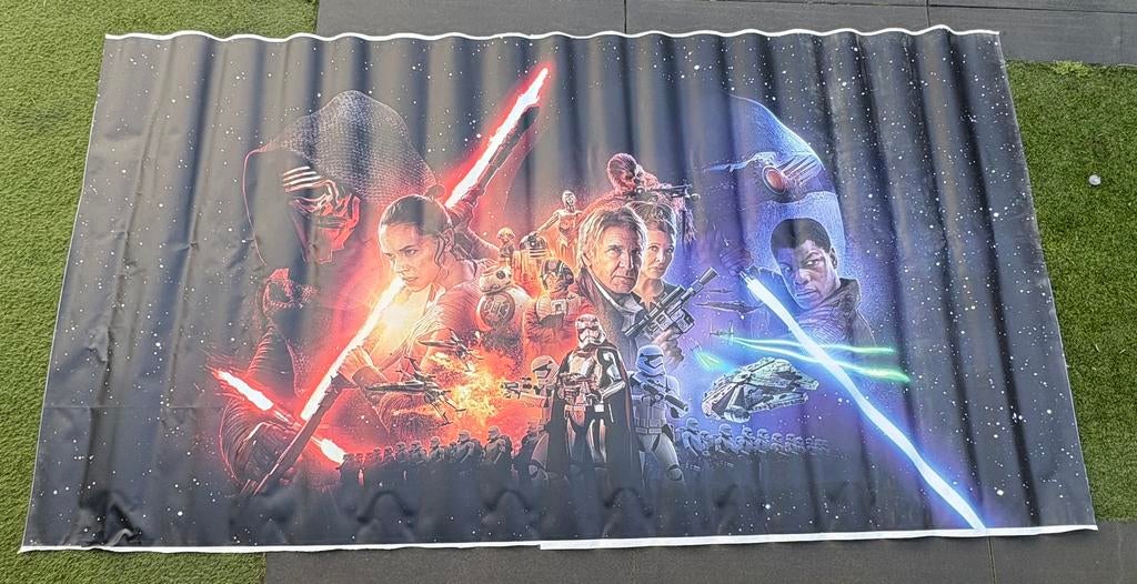 StarWars poster 1m60 x 2m90, Deurposter of groter, Rechthoekig Liggend, Ophalen of Verzenden, Zo goed als nieuw