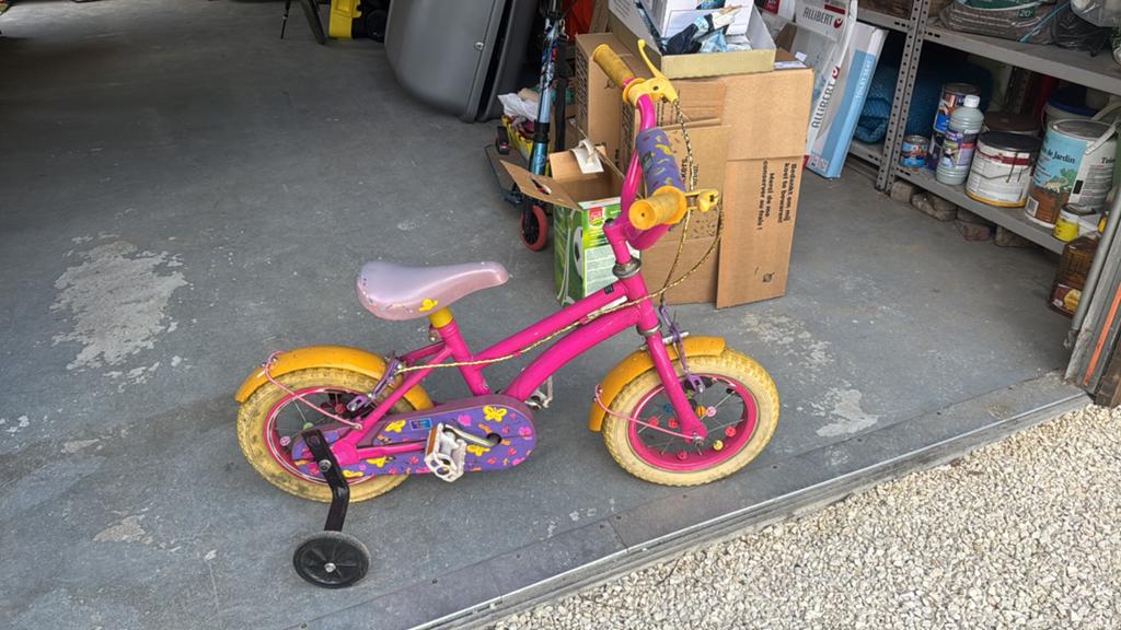 Kinderfiets met steunwieltjes, Ophalen, Gebruikt