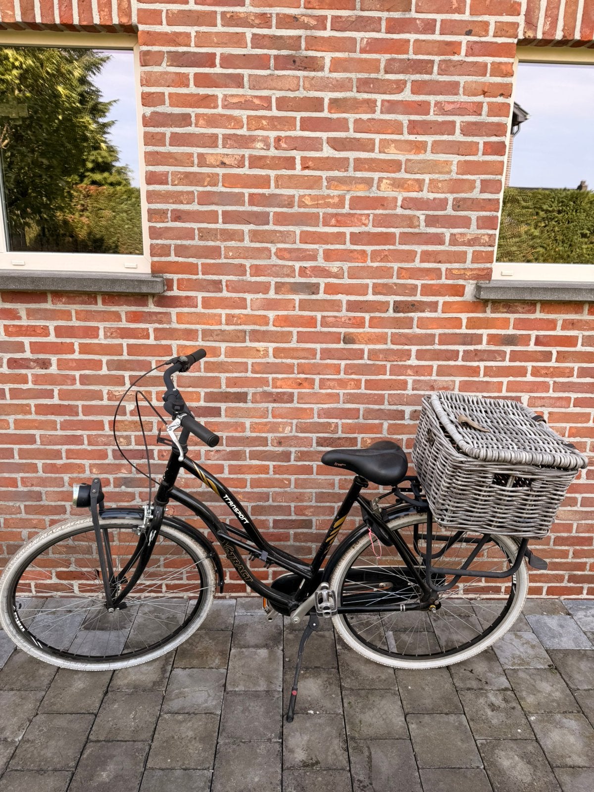 Damesfiets zwart met mandje, Ophalen, Gebruikt, Overige merken
