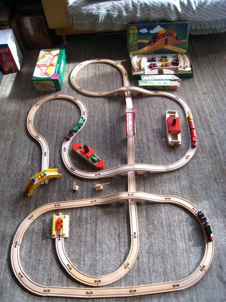 BRIO/MICKI: Houten treintje met veel extra onderdelen, Enlèvement, Comme neuf