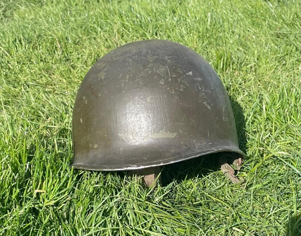 Casque US M1 Original – Octobre 1944, Collections, Enlèvement ou Envoi, Armée de terre, Casque ou Béret