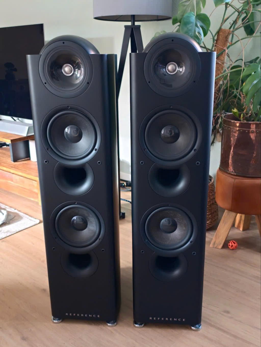 Kef reference 205/2 mat zwart, TV, Hi-fi & Vidéo, Comme neuf, Enlèvement, 150 watts ou plus, Enceinte colonne