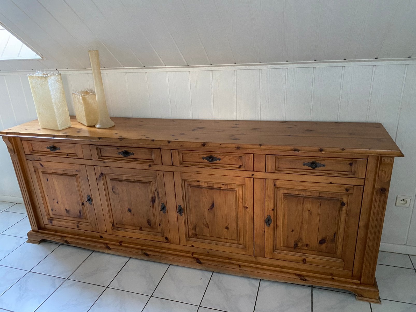 Houten tafel/kasten  in grenen – rustieke uitstraling, Ophalen of Verzenden, Gebruikt, Grenenhout