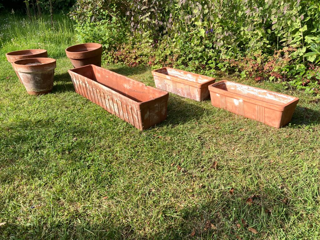Jardinières en terre cuite, Jardin & Terrasse, Enlèvement, Comme neuf, Pierre, Balcon