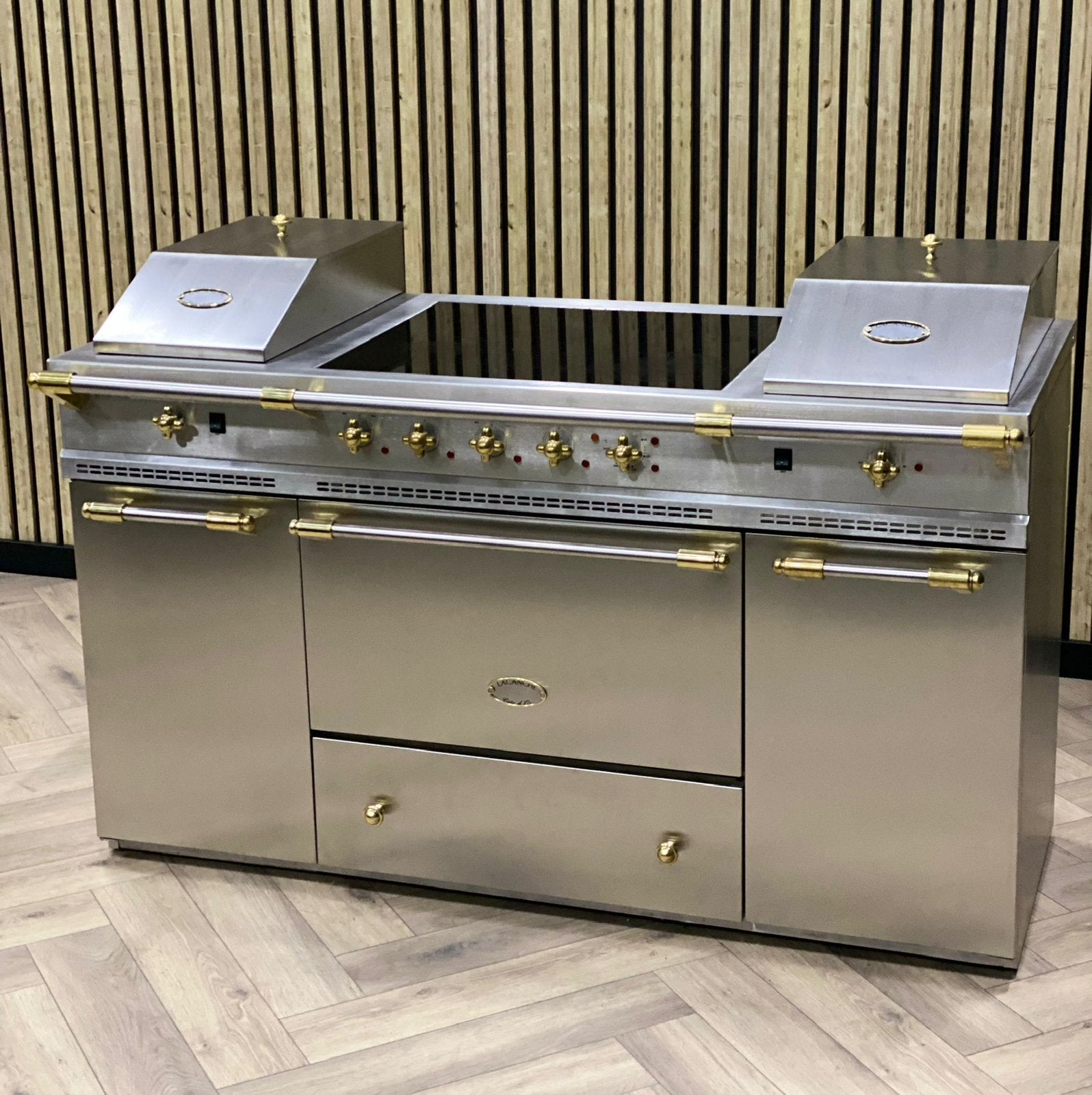 Cuisinière céramique Lacanche 150 + friteuse + multicuiseur, Enlèvement ou Envoi, Gril, Électrique