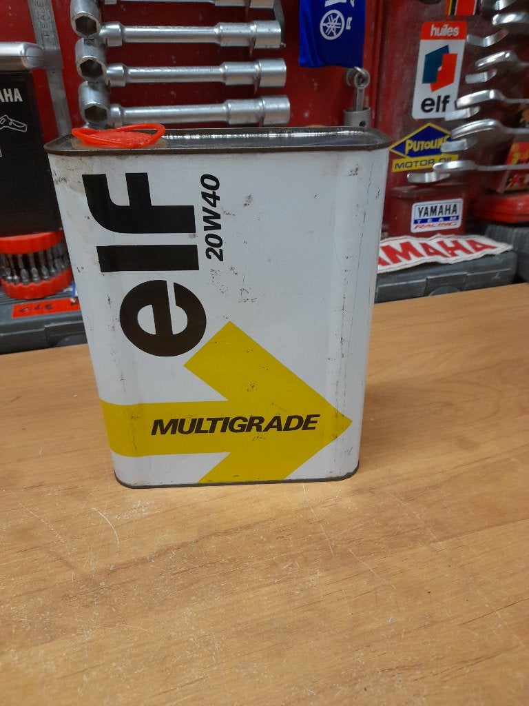 ancien bidon huile vide elf multigrade 20w40, Envoi, Utilisé, Autres types