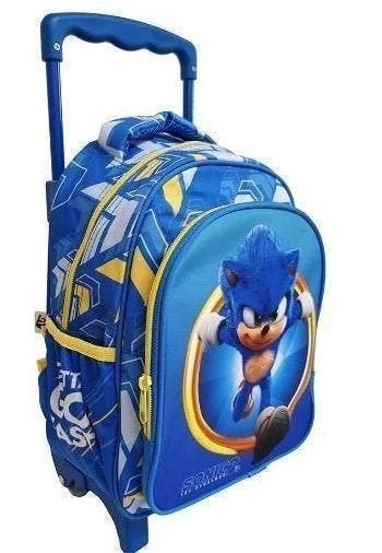 Sonic Trolley Rugzak - Sega Kinderkoffer Trolley Rugtas, Blauw, Minder dan 40 cm, Nieuw, Minder dan 35 cm