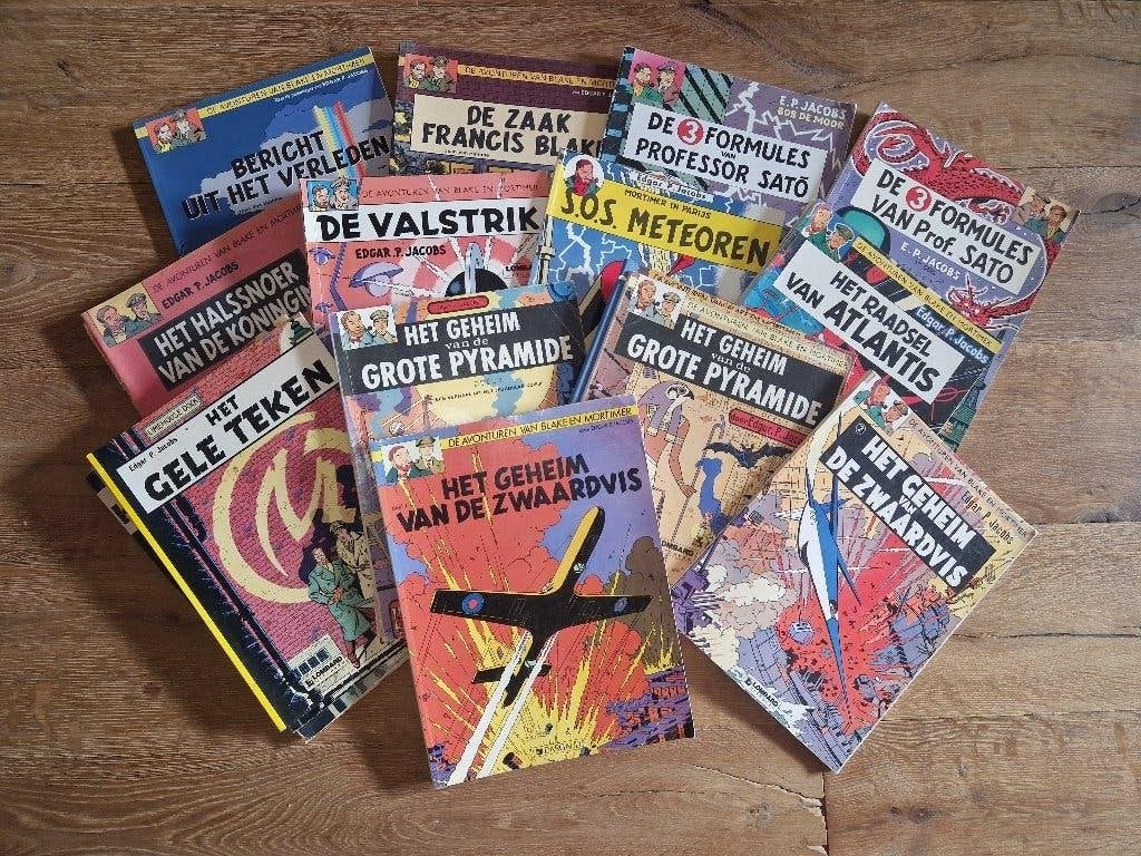 blake en mortimer 13 strips, Meerdere stripboeken, Ophalen of Verzenden, Gelezen, Edgar P. Jacobs
