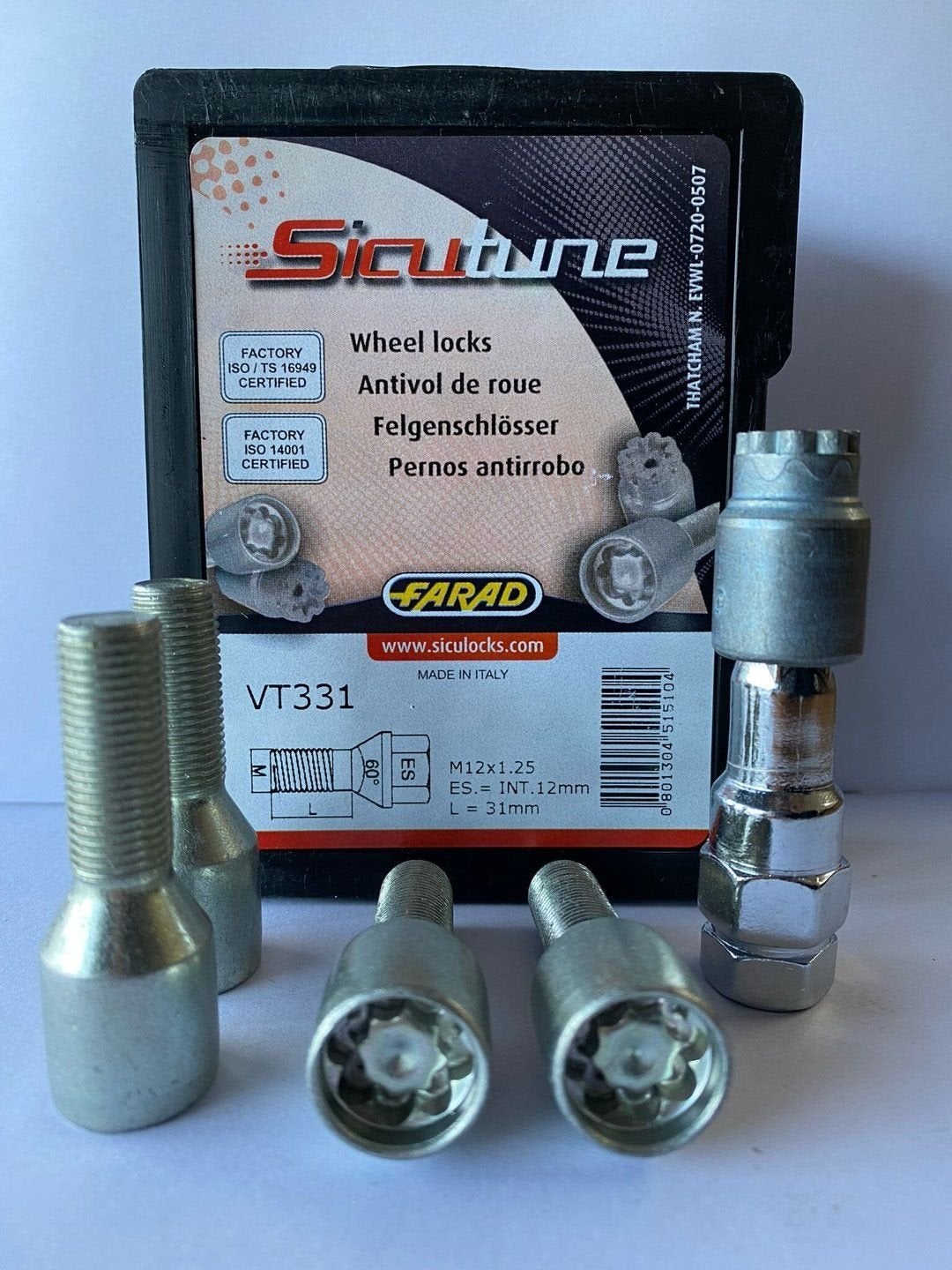 Nieuwe Wielsloten Slotbouten M12x1.25 31MM TORKS, Neuf, -, -, -