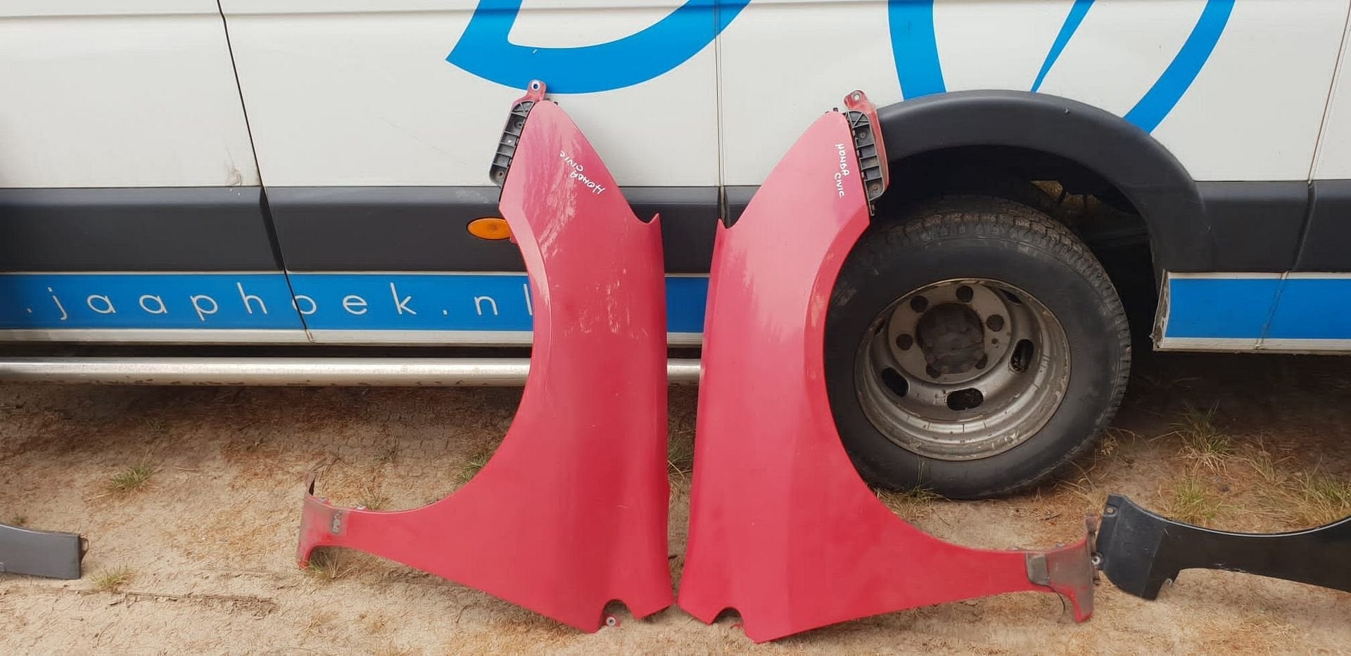 HONDA CIVIC VOORSCHERMEN LINKS EN RECHTS BJ 2002, Gebruikt, -, -, Ophalen of Verzenden